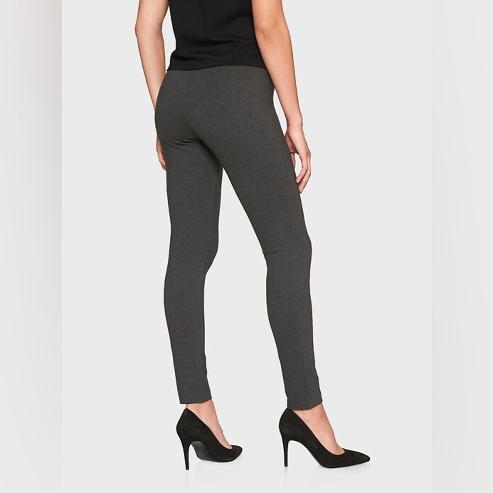 NWT - Banana Republic Premium Ponte Legging in Charcoal Heather Grey - Size 0 - Picture 2 of 5